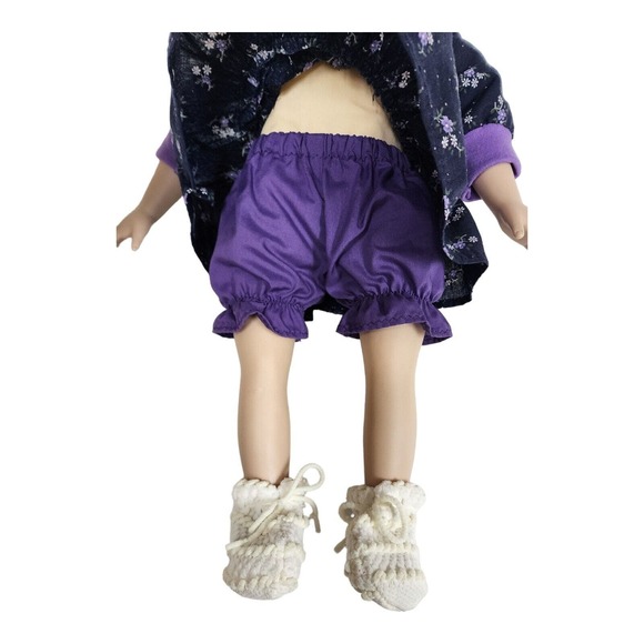 Fibre-Craft Vinyl Doll 18" Brunette Sleepy Eyes Vintage 90s Collectible - Picture 11 of 16